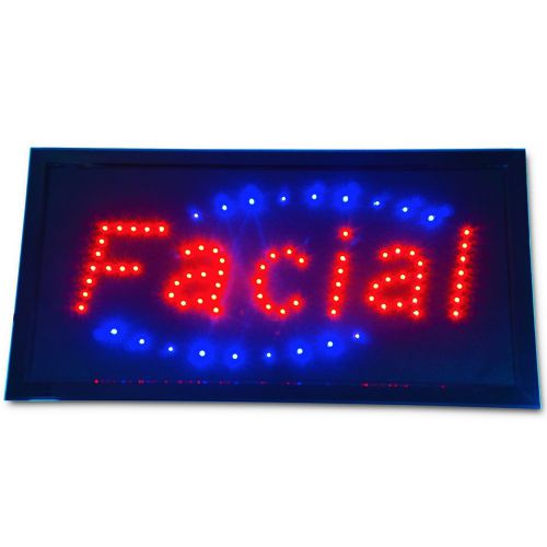 Animated facial light led salon open sign bright store neon spa display motion for sale