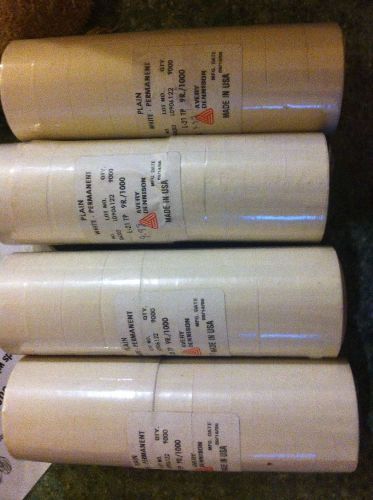 4 X Avery Dennison Plain White Permanent L-21 TP 9R_1000x9=9000 Pricing Labels