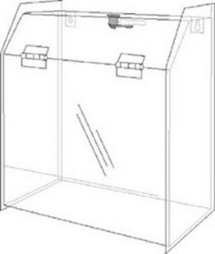 5x9x6 Clear Acrylic Locking Ballot Box        Lot of 4        DS-SBBL-596-4