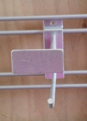 Store display slat wall pegs w/price tag tab