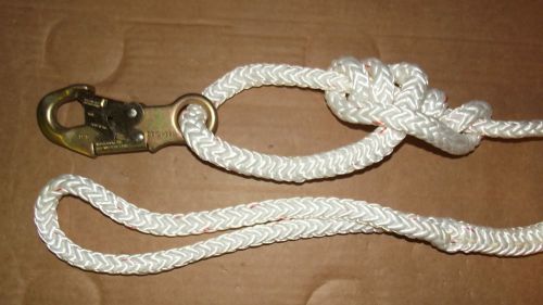 1/2&#034; x 4-6 Adustable Lanyard, Aborist Lanyard, Polyester Solid Braid, Brand NEW