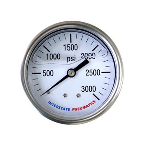 2500 PSI 2-1/2&#039; Dial 1/4&#039; NPT Rear Mount Oil Filled Pressure Gauge - G7122-2500