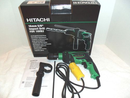 New hitachi 5/8&#034; variable speed reversible keyless chuck impact drill fdv16vb2 for sale