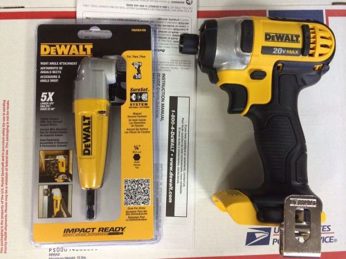 DeWalt DWARA100 Right Angle Attachment + DCF885B 20V IMPACT DRIVER NEW