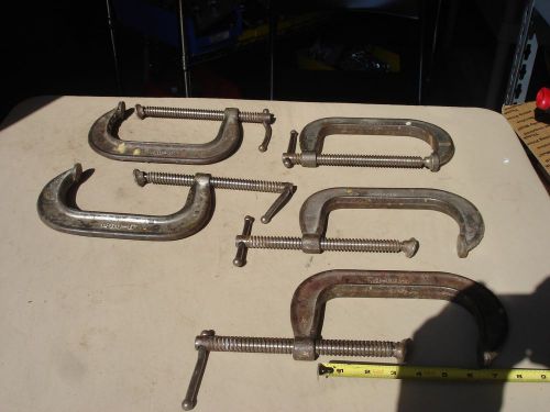 &#034; ADJUSTABLE &#034; # 1460--6&#034; C Clamps lot of 5 pcs.