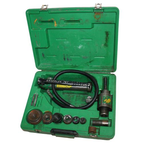 GREENLEE HYDRAULIC KNOCKOUT SET SLUGBUSTER 767 PUMP + 6 SLUGS - FREE SHIPPING