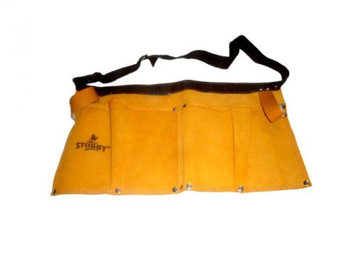 SPLIT LEATHER  NAIL TOOL BAG 2 POCKET DOUBLE STITCHED ADJUSTABLE BELT