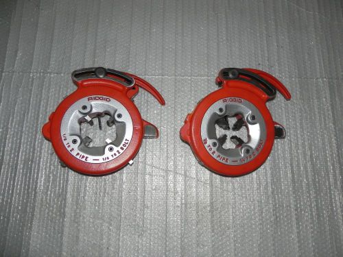 Two RIDGID 815 Self open die heads with 1/2&#034;-3/4&#034;&amp; 1&#034;-2&#034;dies Ridgid 300,535