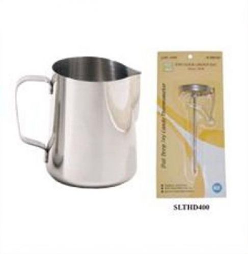 1 PC Stainless Espresso Milk Pitcher 12 oz &amp; 1 Thermomete NEW