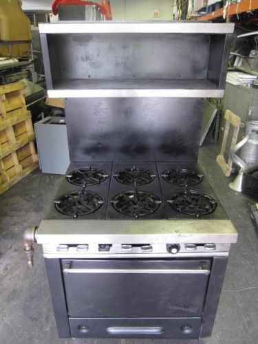 Garland 6 Burner Oven Stove Range W/Top Storage 36&#034;-Nat.Gas