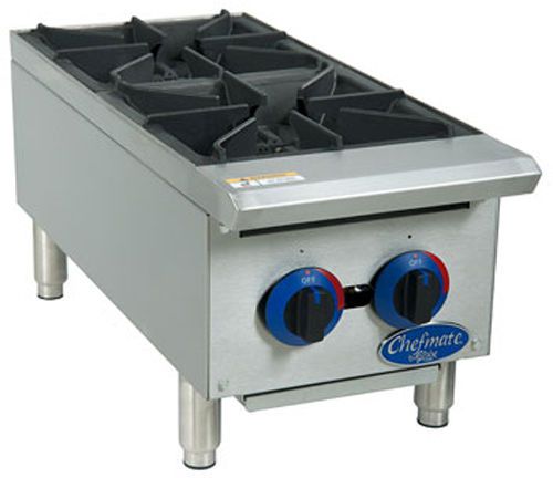 Globe chefmate c12ht 12&#034; hot plate w/ 2 burners for sale