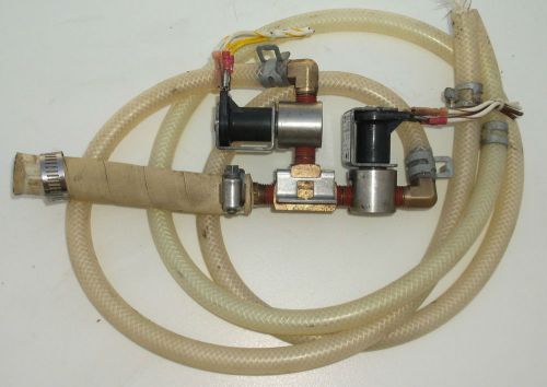 CLEVELAND STEAMCRAFT WATER SOLENOIDS DUAL SYSTEM 2 VALVES 105981 FITTINGS HOSES