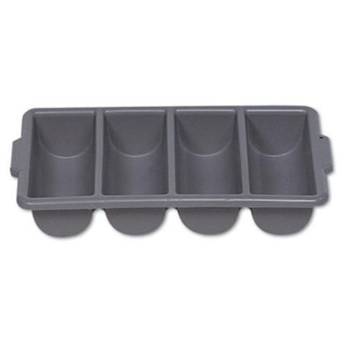 Rubbermaid 3362GRA Cutlery Bin, 4 Compartments, Plastic, Gray