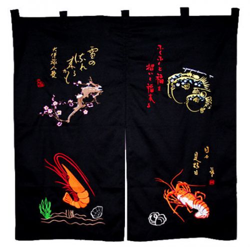 Noren panels sushi curtains doorway valances restaurants bar kitchen japanese for sale