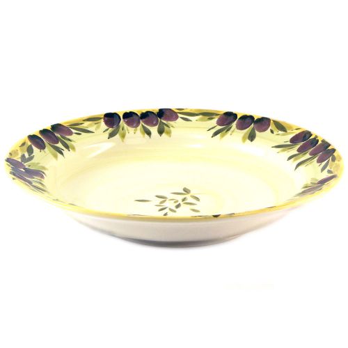 Ceramiche alfa black olive italian mediterranean ceramic catering serve bowl for sale