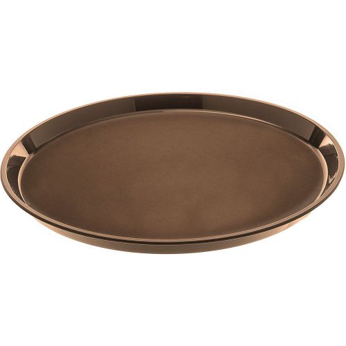 CAMBRO 14&#034; ROUND NON-SLIP FIBERGLASS FOOD TRAYS, 12PK TAVERN TAN 1400CT-138