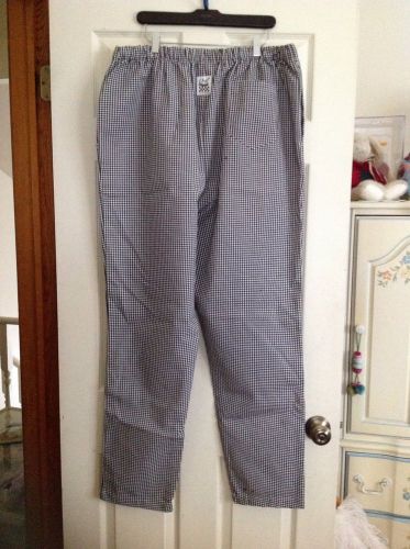 Chef Checkerboard Pants XL With Drawstring Check Checkered