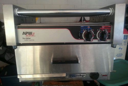 APW WYOTT HotRod True Heat FLAT HOT DOG ROLLER, CHROME (HR-31) w/ Steam Drawer