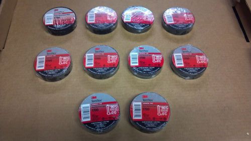 (10) 3M 1700 Temflex Vinyl Electrical Tape Rolls 60ft.