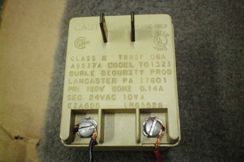 Burle Security A9537A 120V 24VAC .14Amp transformer 10VA plug for battery backup