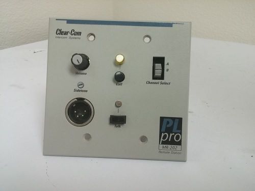 Clear-com pl pro mr-202 2-channel-select flush-mount headset station for sale