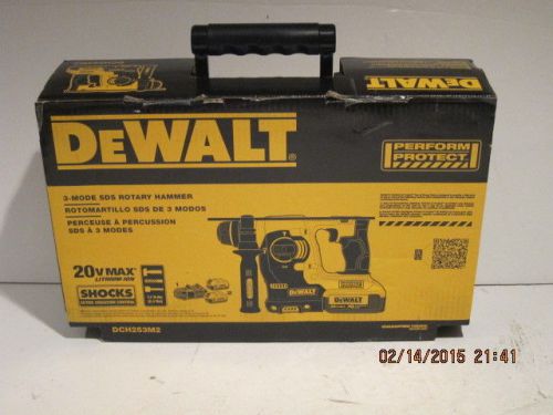 DEWALT DCH253M2- 20V MAX XR SDS 3-Mode Rotary Hammer Kit F/SHIP NEW SEALED BOX!!