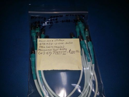 Micro-Coax UTIFLEX Microwave Test Cable qty(7) 12&#034; SMA(M) to SMA(M)