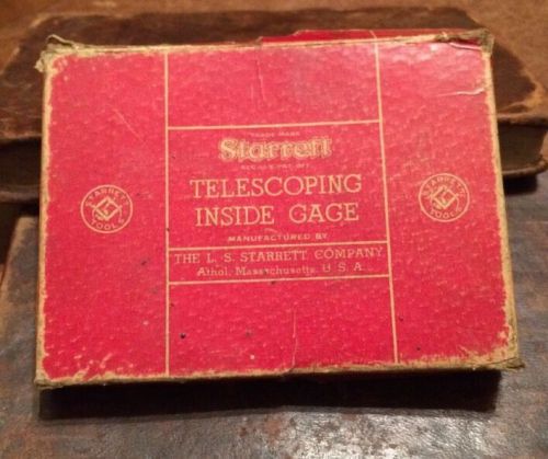 VINTAGE L.S. STARRETT 229 D TELESCOPING INSIDE GAGE W/ ORIGINAL BOX