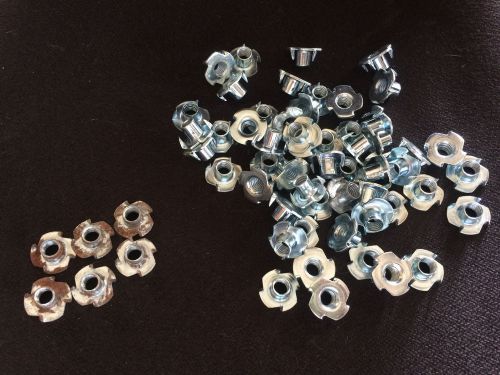 Tee Nuts 3/8 &#034; - 16   *lot of 53*  furniture fastener wood T