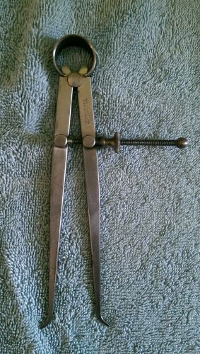 Vintage STARRETT &#034;FAY&#039; SPRING-TYPE INSIDE CALIPER HEAVY LEGS SOLID NUT