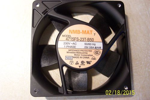 MATSUSHITA AXIAL FAN, 120mm X 38mm, 230 VAC 50/60 Hz, MODEL 4715FS-23T-B50 .09A