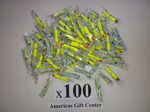 3M EarPlugs 100 Pair 3M Yellow Neon Soft Foam Value Individually Wrapped NRR33DB