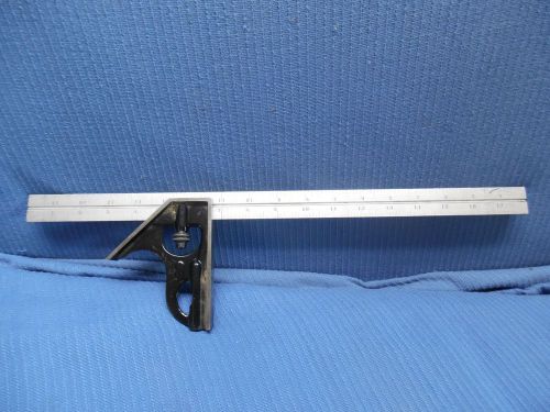 ViINTAGE LS STARRETT CO ATHOL MASS USA. NO 4R GRAD 18&#034; COMBINATION SQUARE NICE!