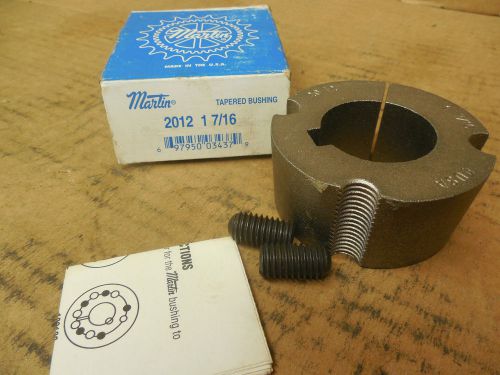 Martin Tapered Bushing 2012 1 7/16 2012X1-7/16 20121716 1 7/16&#034; Bore 3/8&#034; KW NIB