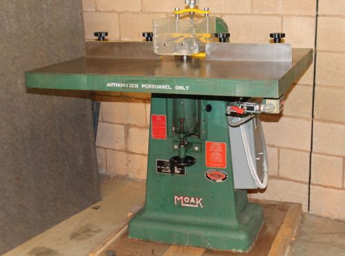 Woodworking shaper, 5 hp, 1&#034; spindle, 40x42&#034;, 7000 RPM, Moak #7, Excellent