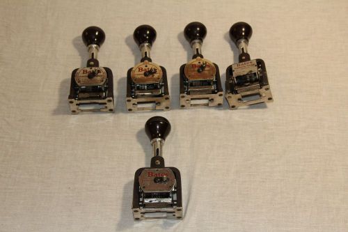 5 Vintage Bates Numbering Machine 6 Wheels Style E