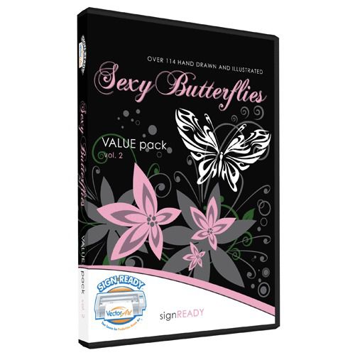 Butterfly clipart-vinyl cutter plotter images -vector clip art cd (volume 2) for sale