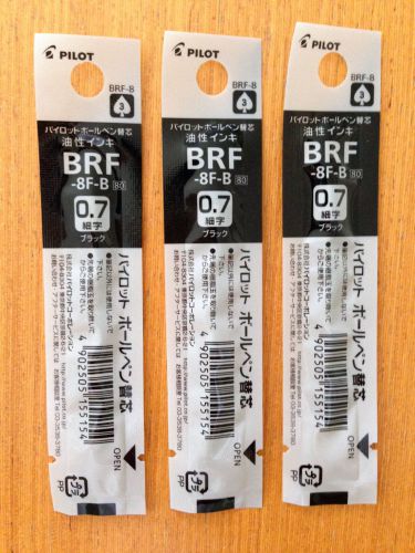 Pilot Oil Based Ball Point Pen Refill BRF-8F-B Black 0.7mm Set of 3