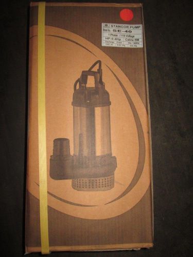 Stancor avenger series electric industrial submersible vortex pump pro# se-40 for sale