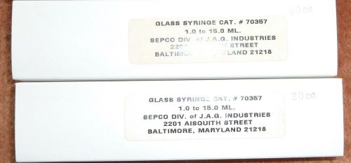 Sepco  70357 20 cc/ml Glass Syringe  2pk