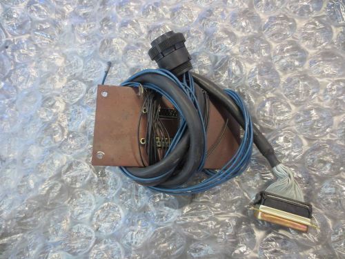 MILLTRONICS PARTNER IV CNC MACHINE CONNECTOR CABLES W/ PLUG PANEL