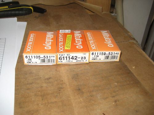 MITUTOYO 3 ASSORTED RECT GAGE BLOCKS (LW0721-1)