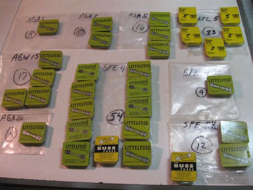 AGA, AGW, SFE, ATC FUSES LOT ( 145 PIECES )