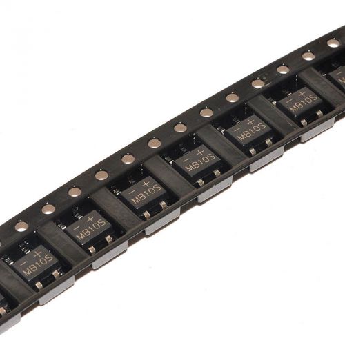 100pcs mb10s 1000v 0.5a bridge rectifier smd for sale