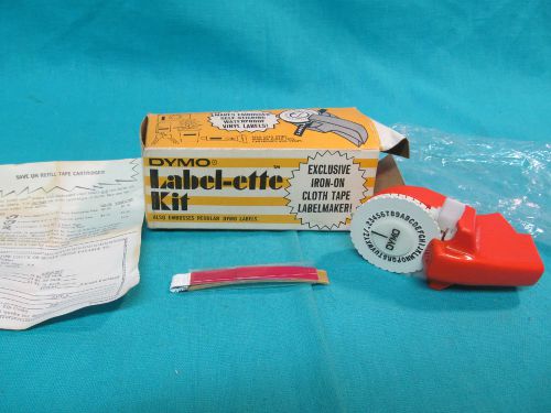 VINTAGE MINIATURE DYMO LABEL-ETTE LABEL MAKER IN BOX NEAR MINT