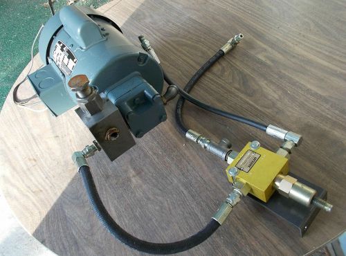 Hydraulic Pump 1/2HP Leeson 115VAC Amp RPM Motor Delta Power A1-Y4 Vickers Valve