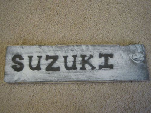 RECLAIMED PALLET WOOD-SIGN-SUZUKI-HOME DECOR-GARAGE-MANCAVE-DEALER-GIFT-