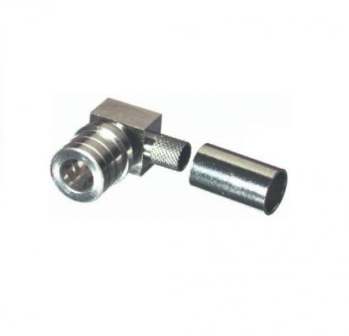 QMA Male Right Angle Crimp Connector for LMR195 - RF / RQA-5010-C