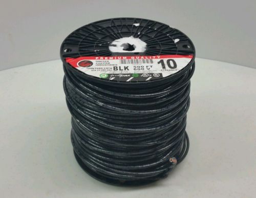 THHN #10 AWG BLACK. STRANDED COPPER WIRE 500&#039; FT FEET