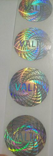 500 high security hologram label tamper proof 1.00&#034; guilloche stickers for sale